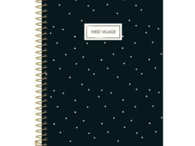 Caderno preto e branco