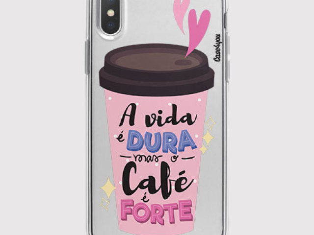 Não gosto de café mas é linda a capa de celular