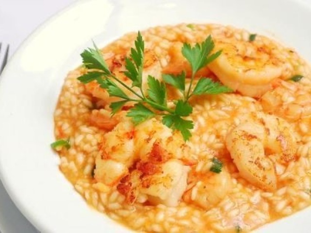 Risotto de camarão