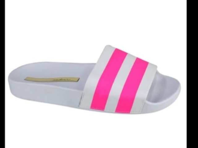 Chinelo Rosa Neon e Branco