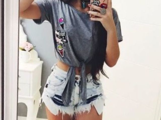 short e uma blusinha amei!