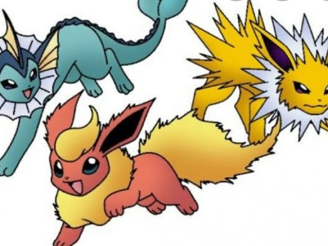 Vaporeon,Flareon e Jolteon