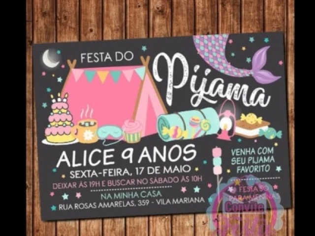 Convite pra pijama