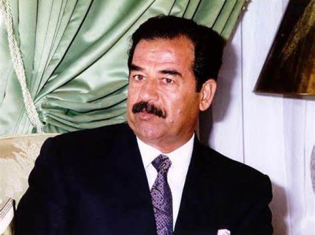 Saddam Hussein.