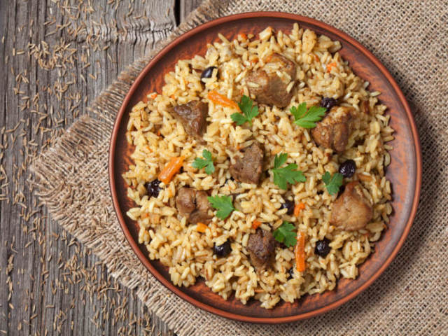 Carne e arroz