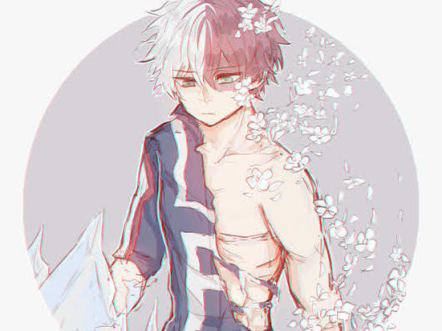 Você viu uma flores caidas, pegou algumas é fez duas tiara de flores! Todoroki te viu só e percebeu que és triste por não estar com seus antigos antigos amigos. Ele se aproxima e diz:
- Ficou linda sua coroa de flores!
Você agradece o elogio.
Todoroki:
- acho que ficaria melhor assim ~ele tomba a coroa para o lado, pega a de sua mão e coloca em sim mesmo!