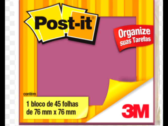 Só uma cor não uso muito post-it