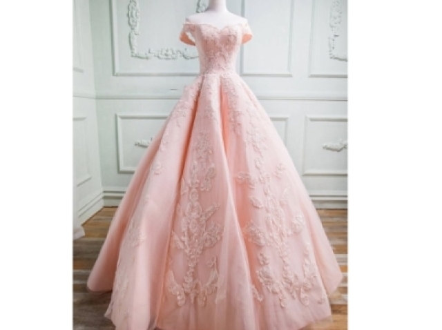 👗Vestido rosa estilo princesa👗