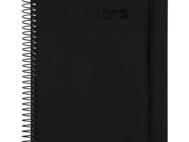 Caderno capa preta básico