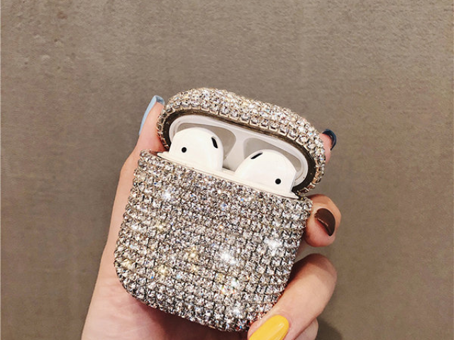 AirPods com capinha de diamante 💎