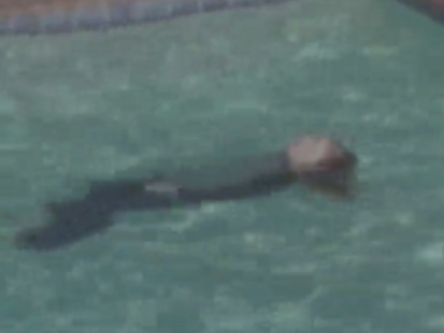 Dead gril in the pool