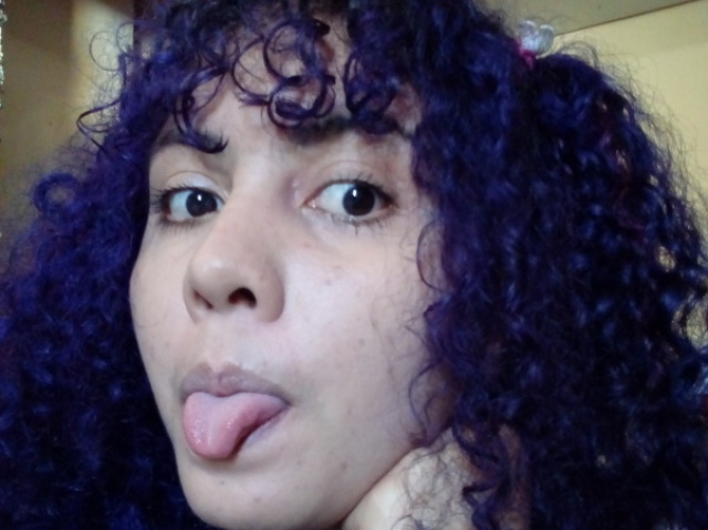 roxo com franja