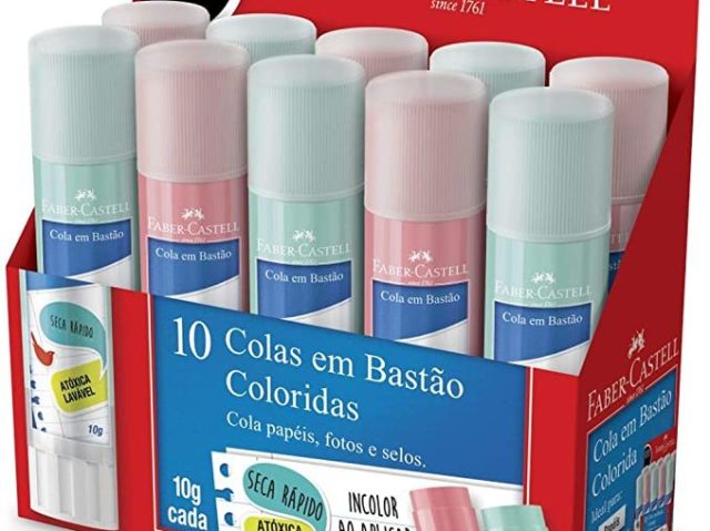 10 COLAS COLORIDAS EM BASTÃO