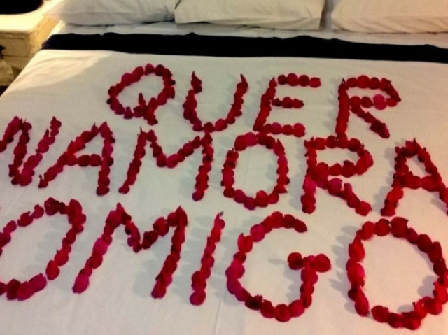 Flores na cama