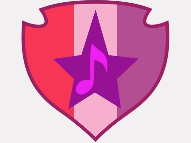 Escudo estrela e uma nota de música