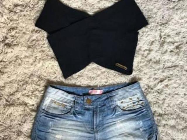 Cropped, Short Jeans e Vans