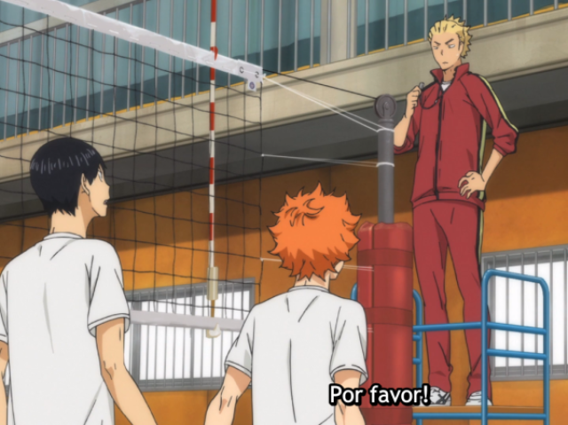 Ele ficou irritado pelo Kageyama e Hinata ficarem pedindo mais um set.