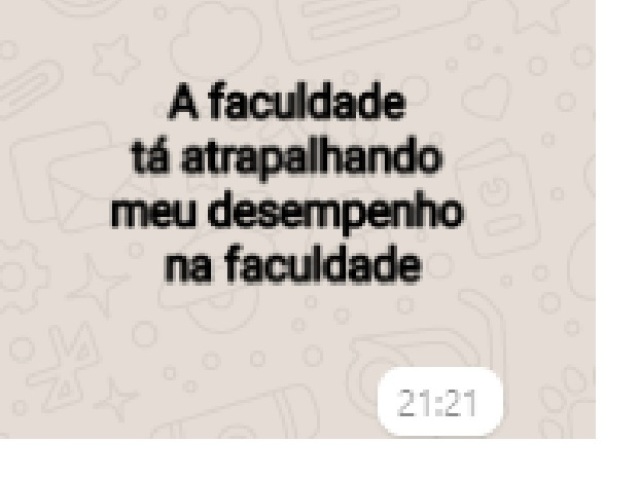 Realmente ta difícil a faculdade ta atrapalhando meu desempenho na facul