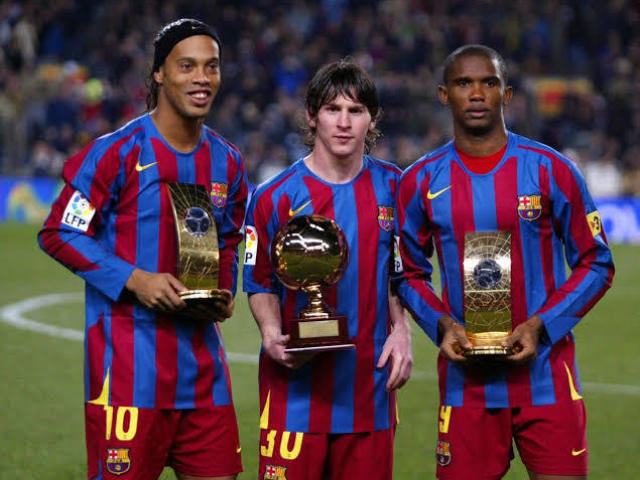 Ronaldinho, Messi, Eto