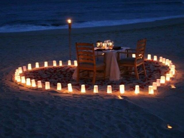 encontro mais elaborado na praia