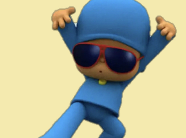 pocoyo fazendo qualquer coisa