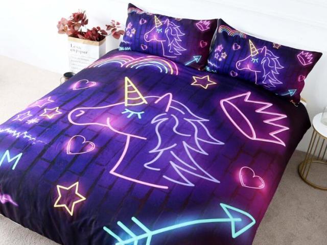 Cama neon unicorn