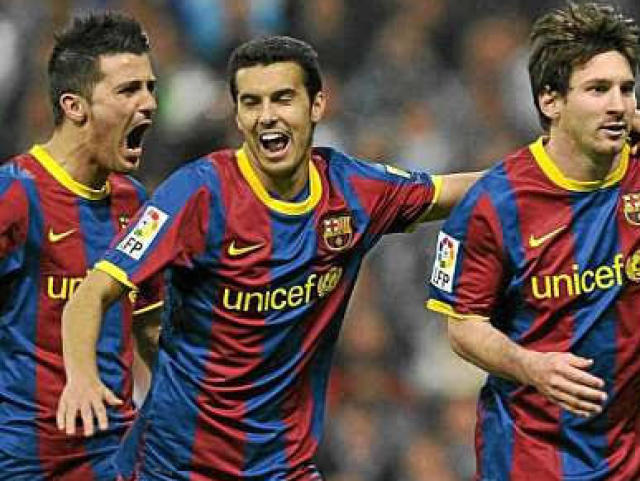 Pedro, Messi, Villa