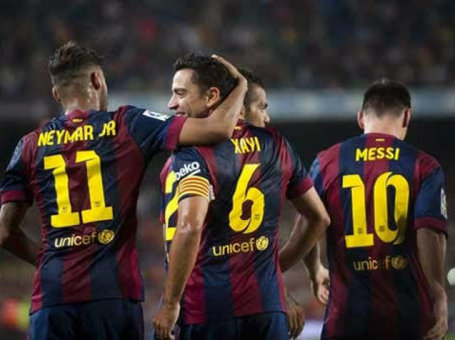 Neymar, Xavi, Messi