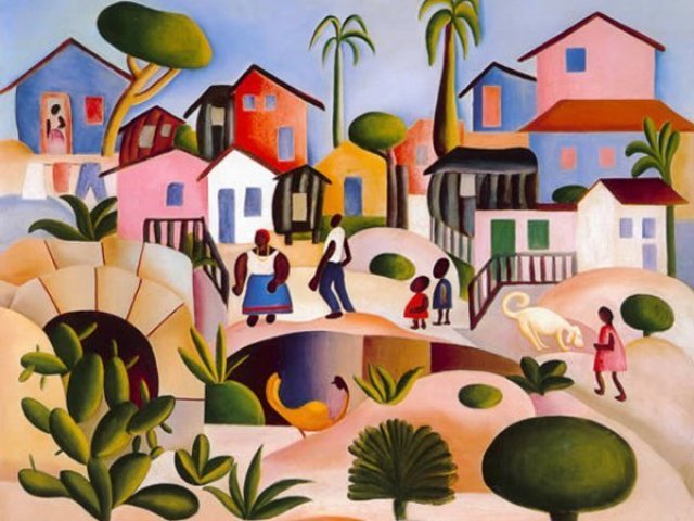 Morro da Favela, de Tarsila do Amaral.