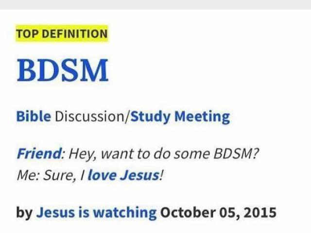 BDSM (Bible Discussion and Study Meeting)