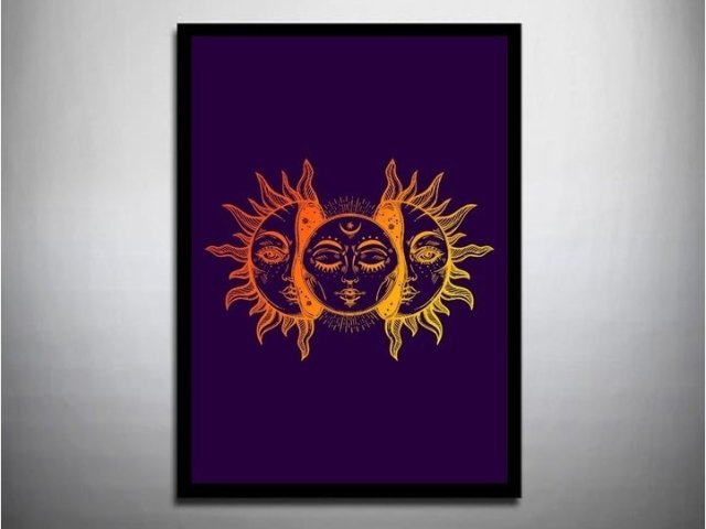 Um poster da Lua e do Sol