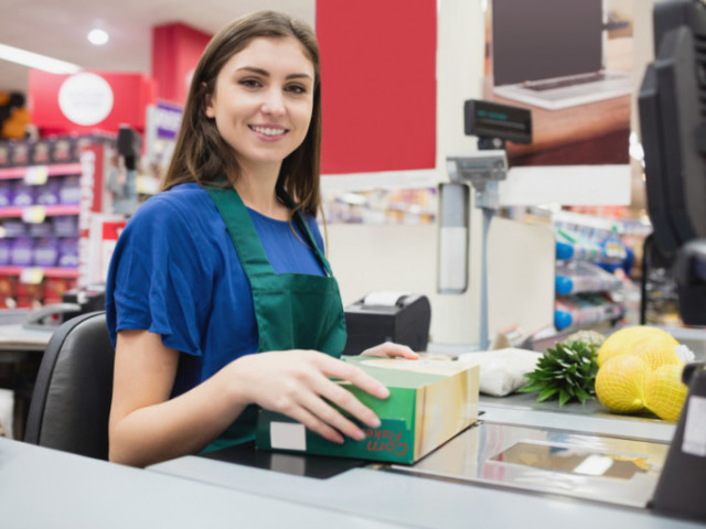 caixa de algum supermercado