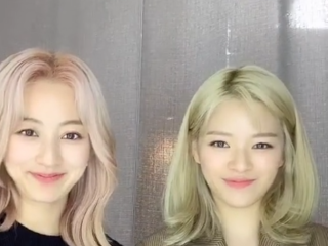 Como tĂĄ agora ( a de cabelo loiro e nĂŁo consegui tirar a Jihyo kkk)
