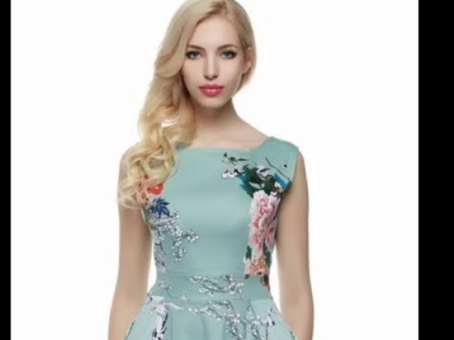 Vestido floral azul