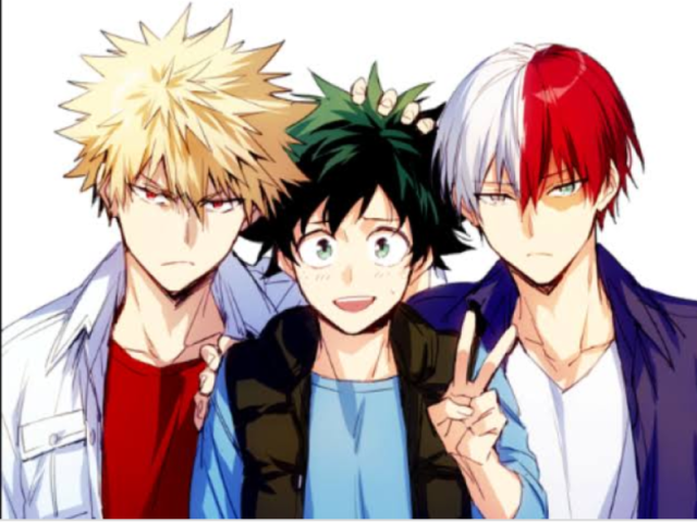 Deku, Todoroki e Bakugou