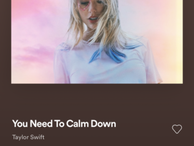 You need to calm down