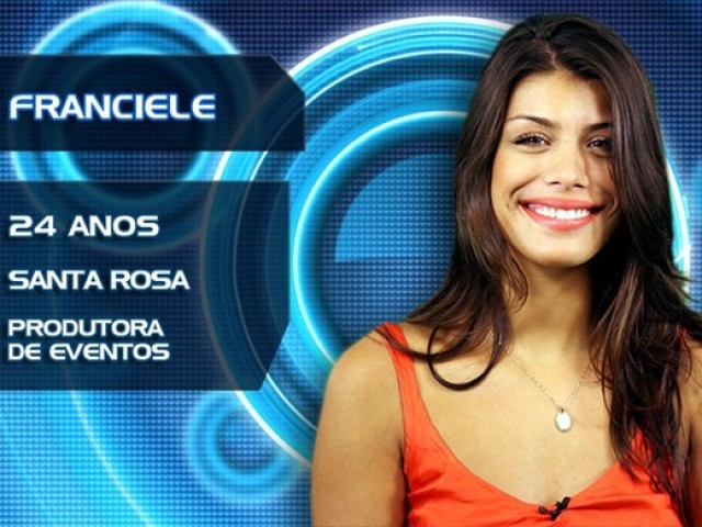 FRANCIELE
pessoa da foto: Franciele BBB14