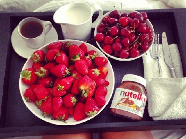 Adoro morango com nutella!