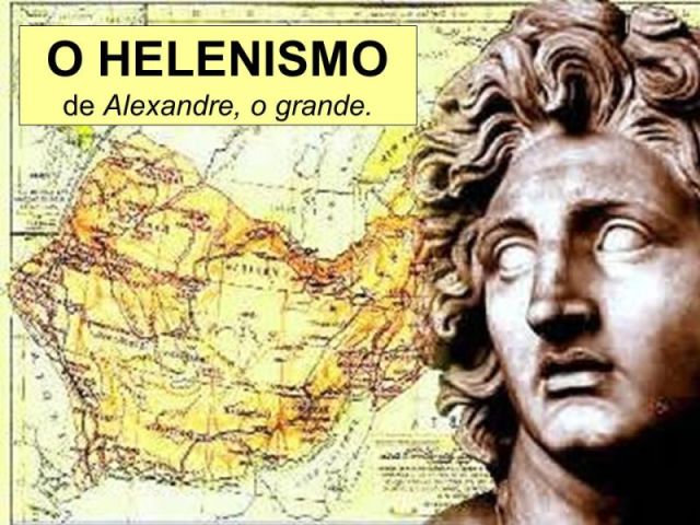 "O ideal da pólis é substituído pelo ideal 'cosmopolita' (o mundo inteiro é uma pólis), e o homem-citadino é substituído pelo homem-individuo; a contraposição grego-bárbaro..." O helenismo caracterizou-se apenas pela síntese das culturas grega e oriental, promovida pela expansão do Império Macedônico de Alexandre, o Grande, a qual serviu para apenas promover mudanças significativas nas artes-plásticas da época.