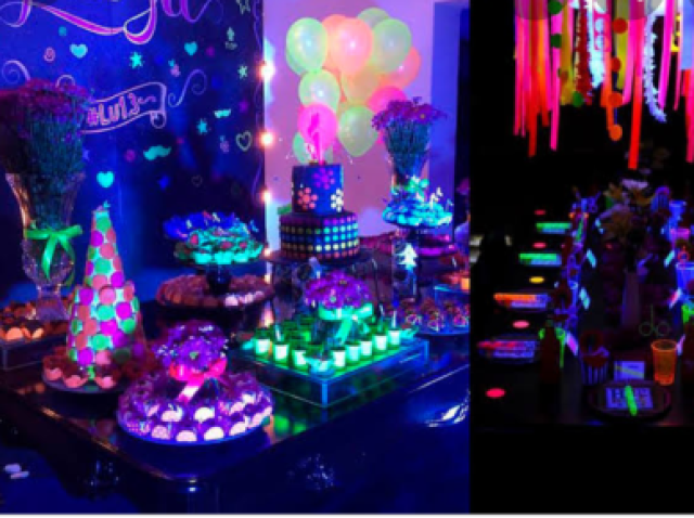 Uma festa Neon