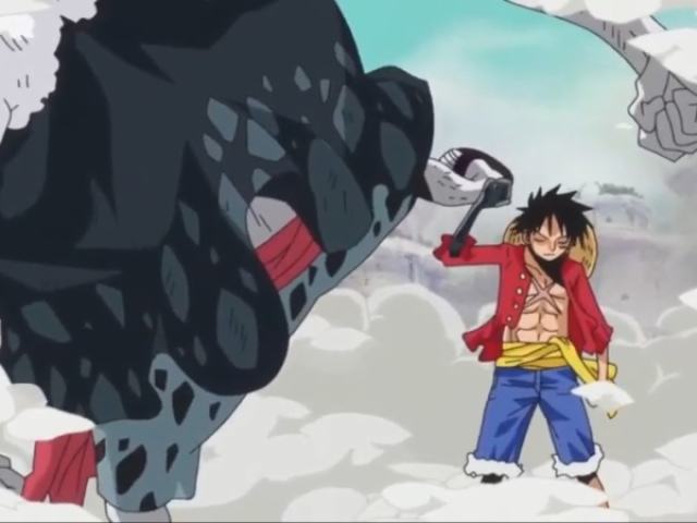 Luffy humilhando o Hordy