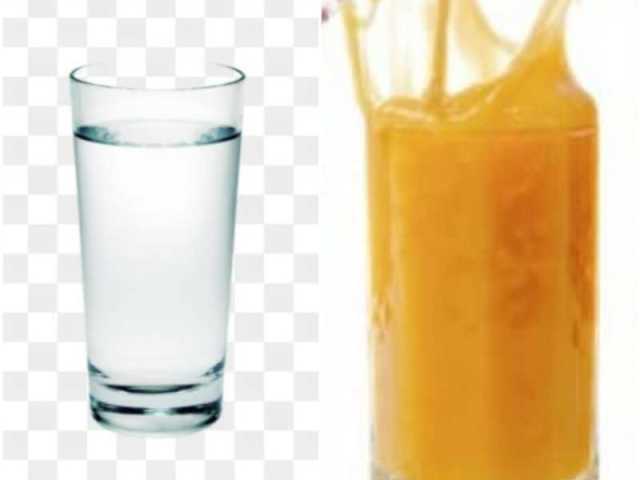 Suco e água