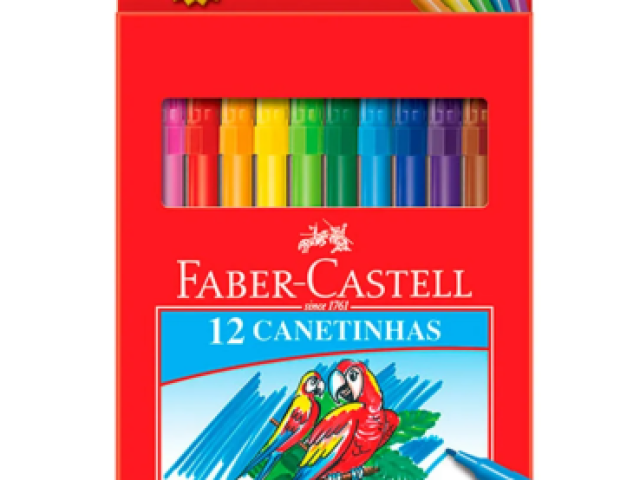 Canetinha/hidrocor da Faber Castell 12 cores!