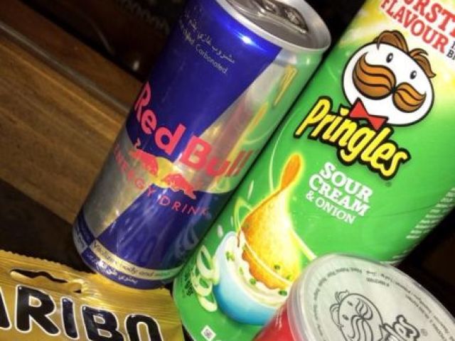 pringles e energetico