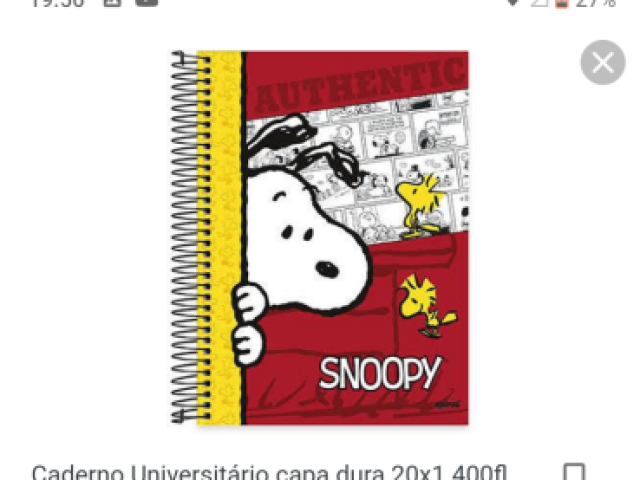 Caderno do Snoopy!