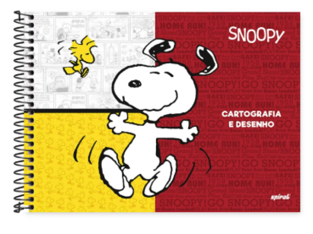 Caderno de desenho do Snoopy!