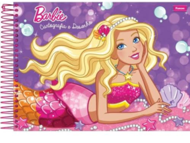 Caderno de desenho da Barbie sereia!