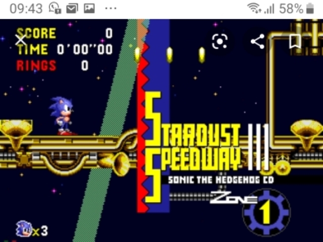 Sonic Em STARDUST SPEEDWAY fazendo rap