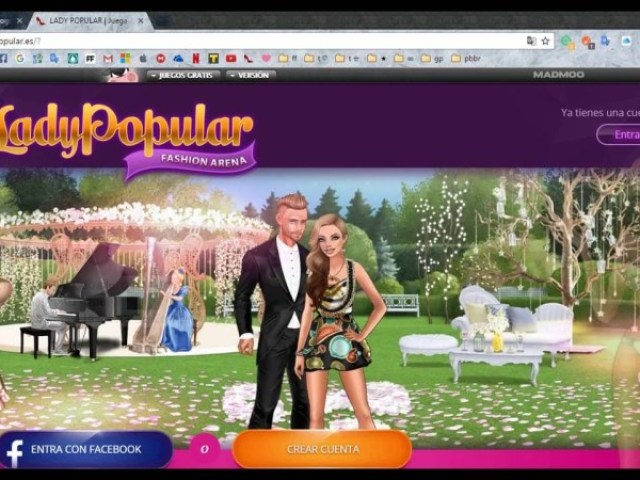 jogando o jogo da garota popular