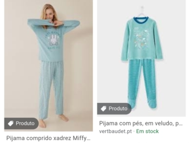 Deixava o pijama vestido